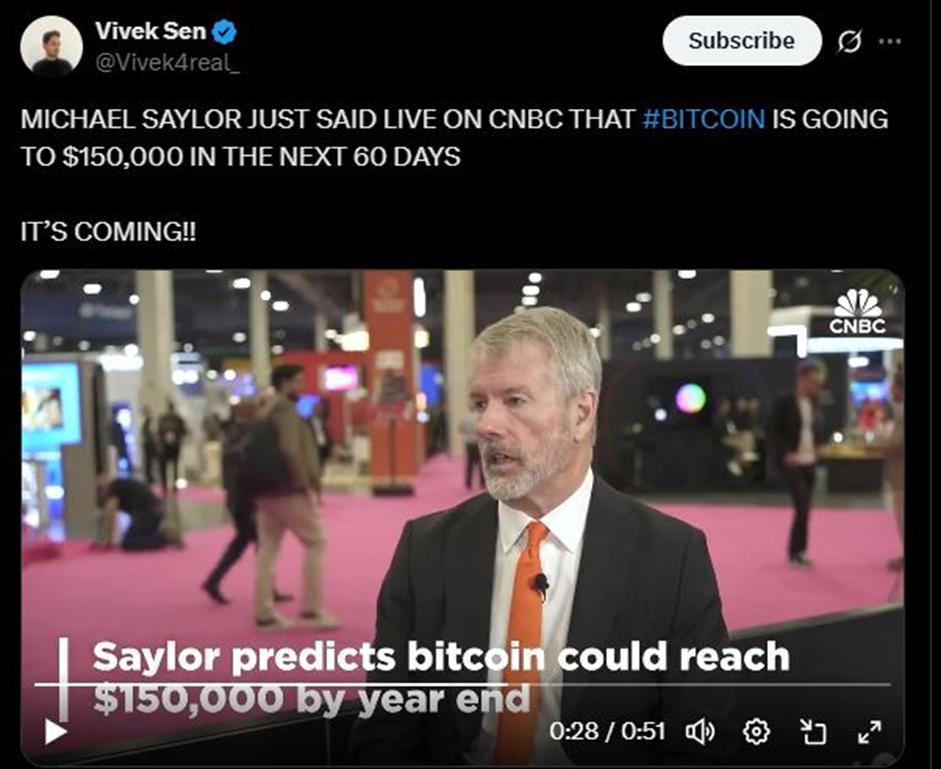 比特币价格预测:2025年底将超过15万美元?